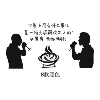 搞笑文字人物饭店玻璃门贴餐饮龙虾烧烤小吃火锅店墙面装修墙贴纸 b款