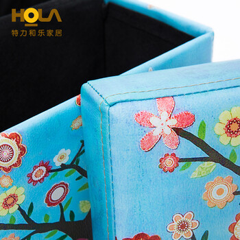 HOLA特力屋可坐可折叠儿童衣服玩具箱储物换鞋收纳凳皮卡通创意凳 大象