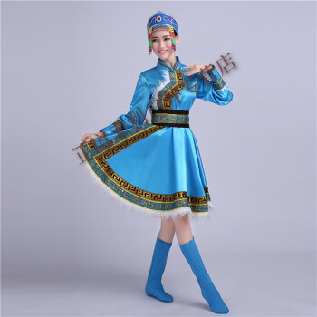 2017新款蒙古服装女少数民族蒙古族服饰广场舞表演服蒙古舞蹈服装 天