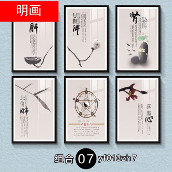 明画 中医养生挂画心肝脾肺肾保养装饰画美容院祛痘祛斑壁画美容养生