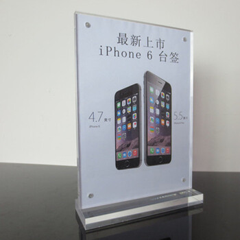 亚克力相框有机玻璃摆台56 7 8 10 12寸a4a5 A3 T型相框压克力双面相框 A4竖款210X297MM