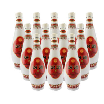 汾酒清香型白酒陶瓷瓶乳白瓶整箱白酒 48度中度白酒475ml*12