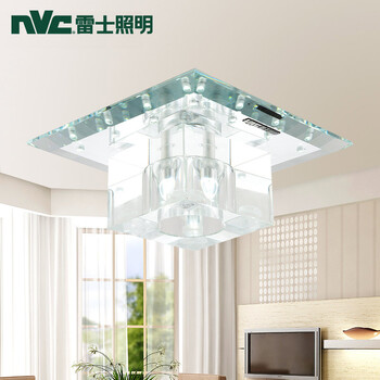 
                                        雷士照明LED吸顶灯现代简约 LED过道灯 玄关灯 阳台走廊灯水晶吸顶灯 EVX9016                
