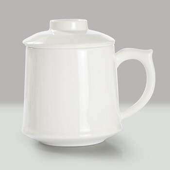 
                                        瑞玖 无铅骨瓷纯白茶漏杯茶杯带漏骨质瓷陶瓷办公良品瓷杯子可过滤茶叶 茶漏杯不带碟                