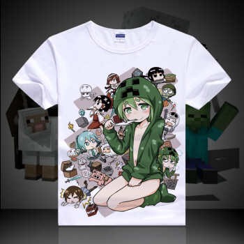短袖我的世界体恤世界苦力怕娘化衣服童装zxy 03 身高