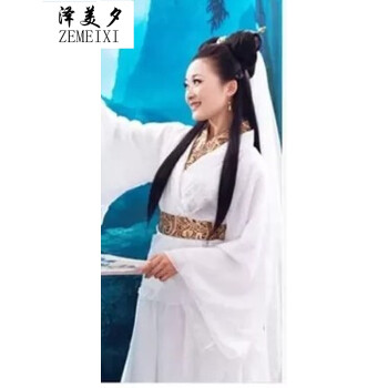 新款古装白娘子传奇白素贞许仙小青法海头饰演出服白蛇传戏服u/ 白色