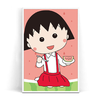 大画王 樱桃小丸子diy数字油画母亲女儿数码画卡通动漫儿童可爱油画