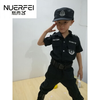 儿童警官服装警男童小军装男小警察套装幼儿园时装秀服特种兵装备特警