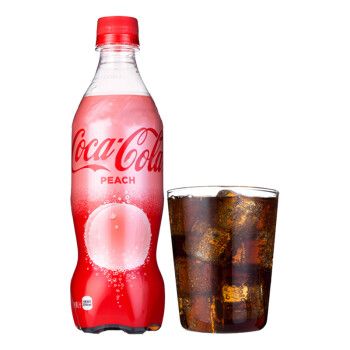 【买4瓶送1瓶】日本进口可口可乐(coca-cola)粉色水蜜桃味 白桃味