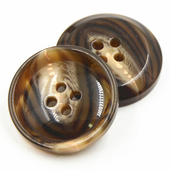 
                                                            迈利达树脂花纹纽扣 风衣外套大衣纽扣扣子 咖啡 15mm(4颗)                