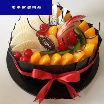 仿真蛋糕模型新款黑白巧克力欧式假蛋糕塑胶样品水果生日蛋糕模型r g