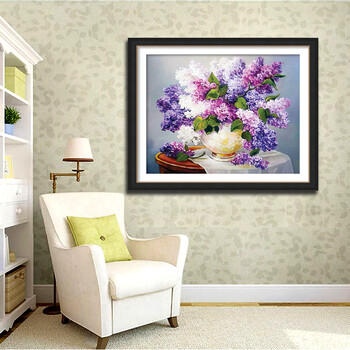 
                                        初艺 满钻新款5D魔方钻石画客厅花卉花草迷恋三联插花花瓶砖石秀餐厅水钻圆钻粘贴钻十字绣 5D 迷恋2尺寸55X48cm                
