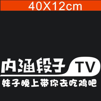 新款车贴 后玻璃反光贴纸 内涵段子tv尾车标 段友搞笑