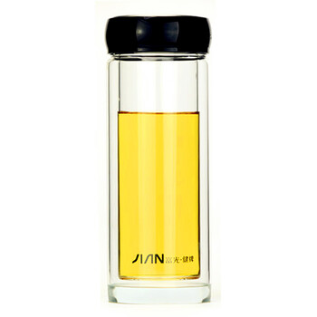 
                                                            富光双层玻璃杯子透明带盖泡茶杯便携水晶杯商务办公杯茶叶杯 320ml 型号x110-320                