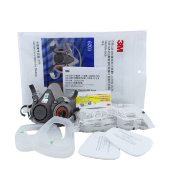3M 6200配6005防毒七件套 防甲醛 防有机蒸气 实验室使用防毒面具 6200半面具配6005七件套(中号  标准)