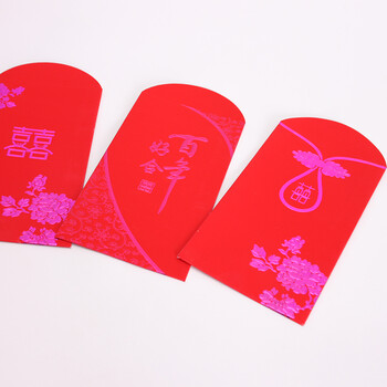 诺琪 新年婚庆高档创意红包利是封 贺岁千元百元压岁带香味6个装 节庆饰品 烫图案6个/图案随机发