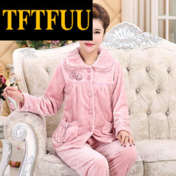 内衣 睡衣/家居服 tftfuu tftfuu新品本命年绒睡衣女秋冬季加厚保暖