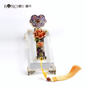 
                                        罗比罗丹 中式家装珐琅办公桌饰品如意摆件现代简约创意工艺品                