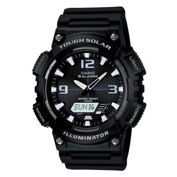 卡西欧(CASIO)手表太阳能运动时尚防水男表户外男士手表 AQ-S810W-1A