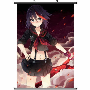 刻沫 斩服少女周边 挂画 双斩少女动漫卷轴画海报二次元男女卧室宿舍