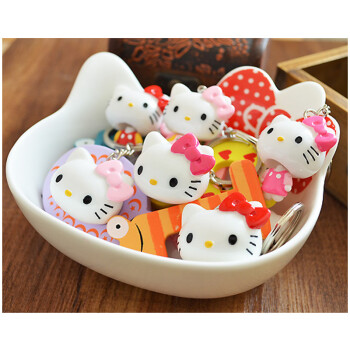 HELLO KITTY 精致钥匙扣钥匙链 钥匙挂件 卡通可爱钥匙扣挂饰 玫红全身KT