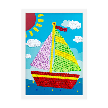 a3儿童纽扣画diy材料包幼儿园手工制作扣子粘贴画宝宝