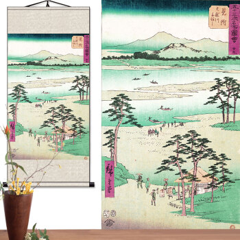 日式装饰画料理店挂画日本餐厅装饰画榻榻米卷轴画浮世绘风景画 21 85