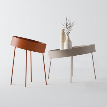 北欧极简家具设计师茶几客厅铁艺沙发边几创意圆形咖啡桌迷你边桌