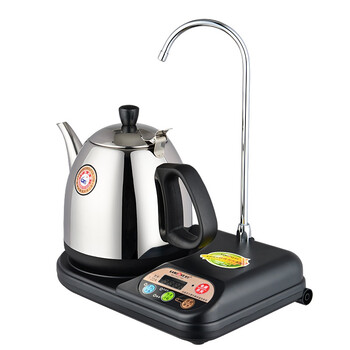 
                                        金灶茶具电热烧水壶 T-22A自动上水电热水壶 加抽水器茶具电茶壶 烧水壶 304不锈钢壶 黑色                