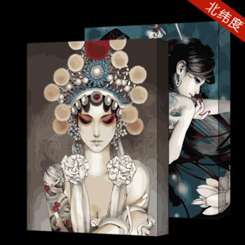 数字油画人物客厅大幅京剧数字油画动漫中国风卧室装饰diy油画填色画手工画 50*60cm 图一