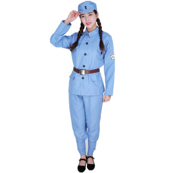 宝威狼六一儿童节演出军服cos成人网红新款红军衣服八路军演出服装女