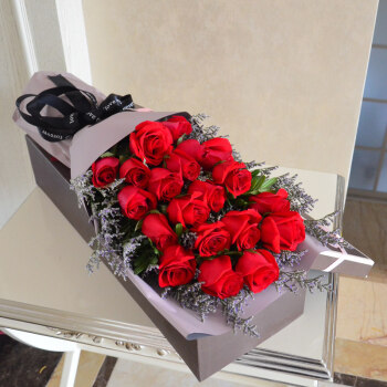 鲜花速递红玫瑰花束礼盒北京生日同城送花哈尔滨西宁呼和哈特福州 q款