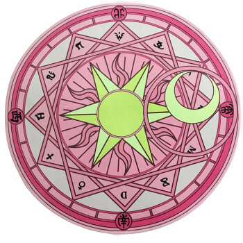 卡通百变小樱fate 魔法阵拍照圆形卧室 动漫地毯 saber召唤阵地垫