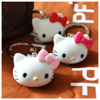 HELLO KITTY 精致钥匙扣钥匙链 钥匙挂件 卡通可爱钥匙扣挂饰 玫红全身KT