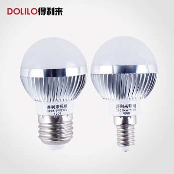 得利来 LED球泡灯灯泡节能灯光源 螺口 3W/4W/5W 贴片QP03-E27 3W暖光
