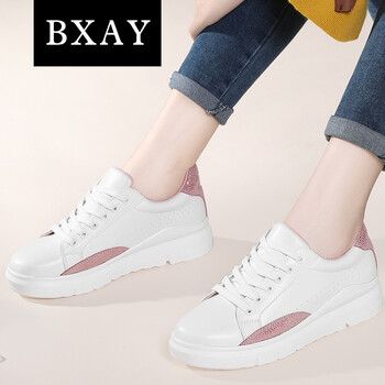 bxay白色鞋子女冬2018新款百搭韩版板鞋bf风女鞋高中学生潮鞋女生冬季
