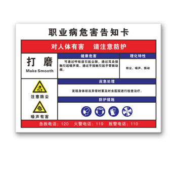 国俊众博 配电房安全风险点告知牌噪声职业病危害告知牌卡 噪音噪声有