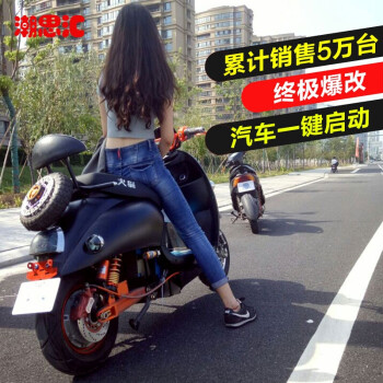 电瓶车双人两轮60v踏板电摩托车72v男女助力摩托电动车 尊贵版空车不