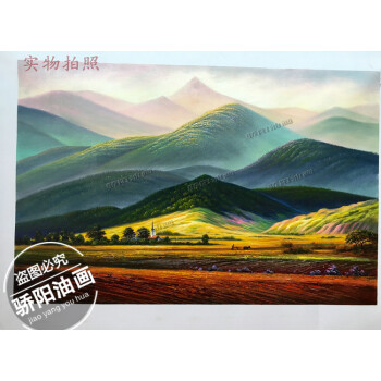 巨人山手绘油画欧式有山无水风景山画客厅挂画现代抽象装饰玄关画 画