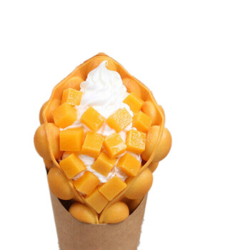 鸡蛋仔甜品糕点冰淇淋激凌食物食品模型可定制sn5096 栗色 27芒果奶油