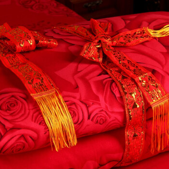 婚庆用品新娘嫁装被子捆绑红绳子 红带嫁妆红绳结婚婚礼用
