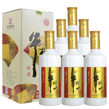 北京牛栏山二锅头酒 百年金牛酒 35度浓香低度白酒500ml *6瓶整箱