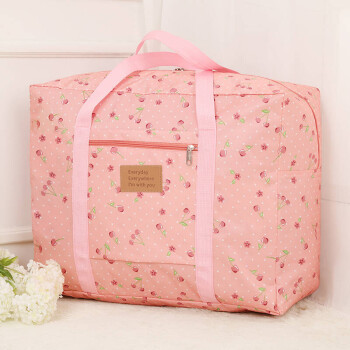 编织旅行袋子大容量编织袋衣物托运防尘行李箱麻袋被子袋子 粉色樱桃