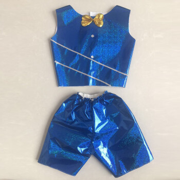 男童幼儿园时装秀舞台走秀演出服亲子装手工制作塑料袋 图3 170cm