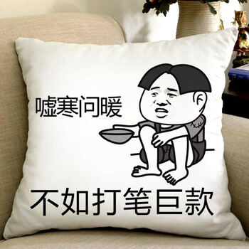 派尼美特 暴走漫画搞笑抱枕表情包个性文字靠枕恶搞金