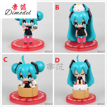 初音未来公仔摆件生日礼物miku模型玩具q版动漫人偶呆萌妹子 中华包子