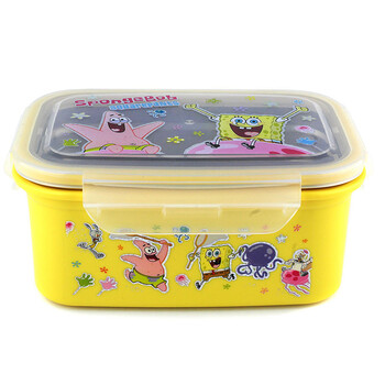 
                                        SPONGEBOBSQUAREPANTS 海绵宝宝儿童小学生304不锈钢保温饭盒便当盒 1100ML/SP1018                