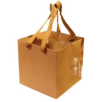 创意复古文艺正方形牛皮纸袋礼品袋子手提包装袋礼品盒配套甜品包装袋