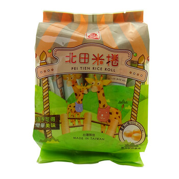 台湾 北田米卷 150g 蛋黄海苔等口味 米果卷 夹心饼干 糕点点心 休闲