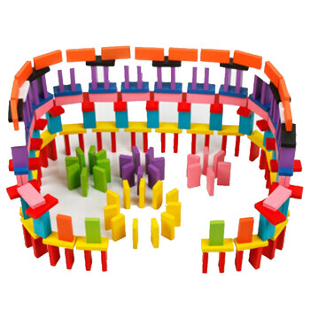 多米诺骨牌1000片立体儿童益智比赛标准机关积木生日礼物 (小礼盒)